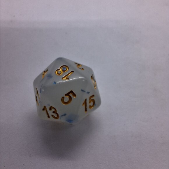 7 Piece Dice‎ Set Blue Spotted Clear Tabletop Counter D&D, RPG, MTG - Picture 3 of 8